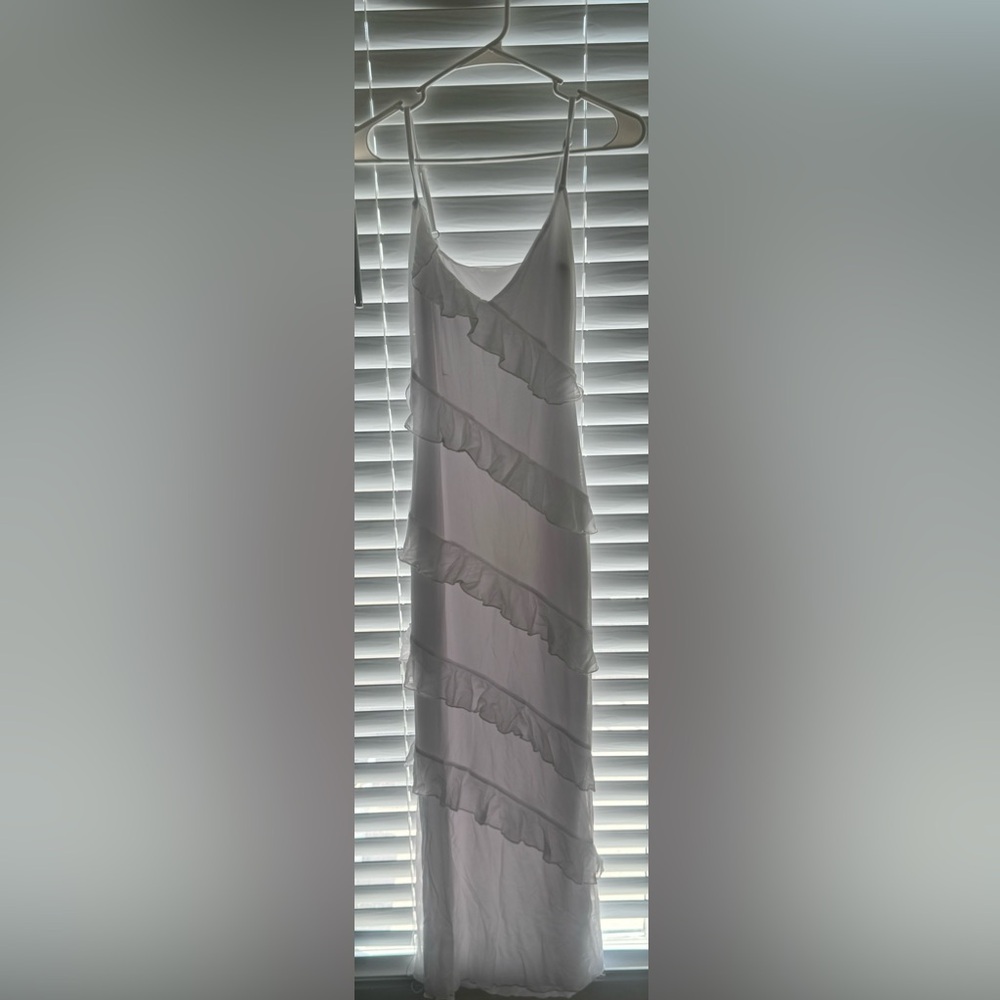 Elegant Ruffle Maxi Cocktail Party Dresses - Picture 5 of 5